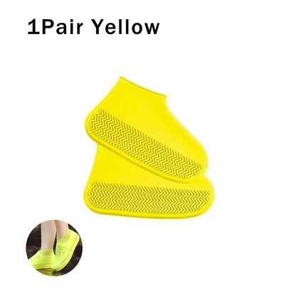 1Pair Waterproof Non-slip Silicone Shoe High Elastic Wear-resistant Men Rain Boots for Outdoor Rainy Day Reusable Shoe Cover - Wild Frontier Gear LLC