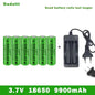 18650 Battery Rechargeable Battery 3.7V 18650 9800mAh Capacity Li-ion Rechargeable Battery For Flashlight Torch Battery+Charger Wild Frontier Gear LLC