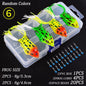 24PC 6g 8g 13g Lifelike Soft Small Jump Frog Engaging Bait Silicone Bait for Crap Fishing Lure Set Kit Gear Crankbait Tackle Box