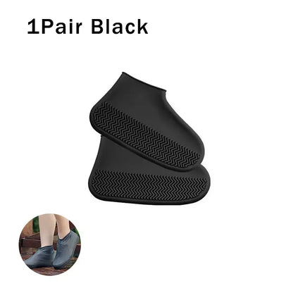 1Pair Waterproof Non-slip Silicone Shoe High Elastic Wear-resistant Men Rain Boots for Outdoor Rainy Day Reusable Shoe Cover - Wild Frontier Gear LLC