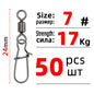 DNDYUJU 10 To 50X Fishing Swivel Snap Pin Bearing Rolling Swivel Stainless Steel Snap Fishing Connector Fishhook Lure Tools