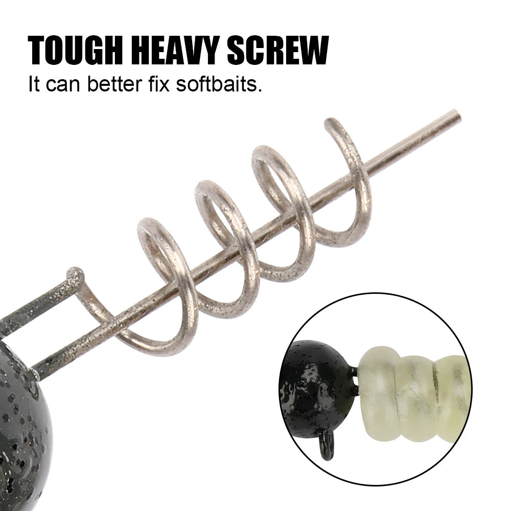 Rosewood Screw Jig Head For Soft Lure 7g 10g 15g 20g 25g 30g 50g With Screw Spiral Sinker Weight Rubber Fish Fishing Equipment Wild Frontier Gear LLC