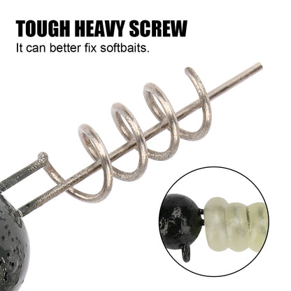 Rosewood Screw Jig Head For Soft Lure 7g 10g 15g 20g 25g 30g 50g With Screw Spiral Sinker Weight Rubber Fish Fishing Equipment Wild Frontier Gear LLC