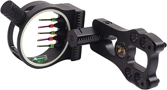 5 Pin Bow Sight 0.029" Fiber Compound Bow Sights with LED Sight Light for Compound Bows Archery Hunting - Wild Frontier Gear LLC