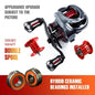 Seasir Ultra-Light Carbon Baitcasting Fishing Reel with Hybrid Ceramic Bearings and Dual Spools - 7.3:1 Gear Ratio for Seawater and Freshwater Fishing - Wild Frontier Gear LLC