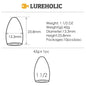 Lureholic Texas  Tungsten Sinkers Flipping Worm 1/16-2 OZ Bullet Weights Columnar 3.5-56g Bass Fishing Lures Accessories Wild Frontier Gear LLC