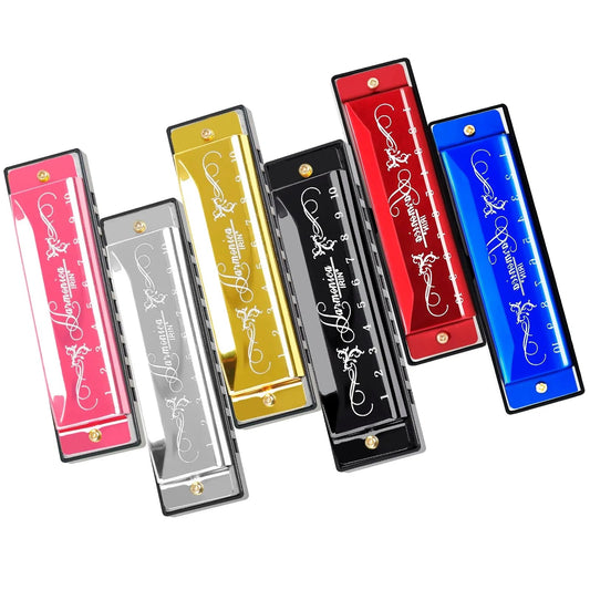 IRIN 10 Hole 20 Tone Harmonica Colorful C Key Harmonica Woodwind Instrument Suitable for Beginners Teaching Playing Gift Wild Frontier Gear LLC