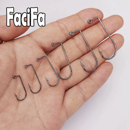 500 pcs 90 Degree Jig Fly Tying Strong Wire Saltwater Freshwater Fish Hook Aberdeen jig fishing size 6 4 2 1 1/0 to 4/0#