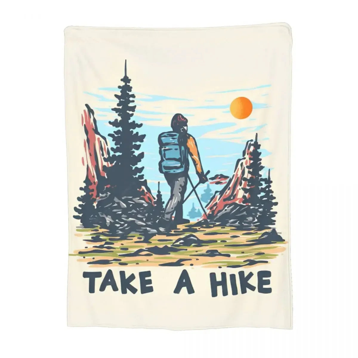 CamperVan Knitted Blanket Fleece Summer Happy Camper Lightweight Throw Blankets for Car Sofa Couch Bedroom Quilt Wild Frontier Gear LLC