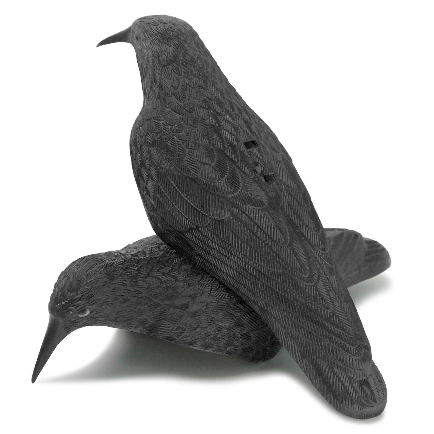 Black Plastic Crow Garden Bird Deter Scarer Scarecrow Mice Pest Control Deterrent Repeller Decor For Bird Control Hunting Decoys