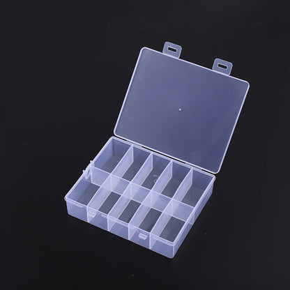 28 Grid Rectangle Plastic Jewelry Box Compartment Storage Box Case Jewelry Earring Bead Craft Display Container Organizer