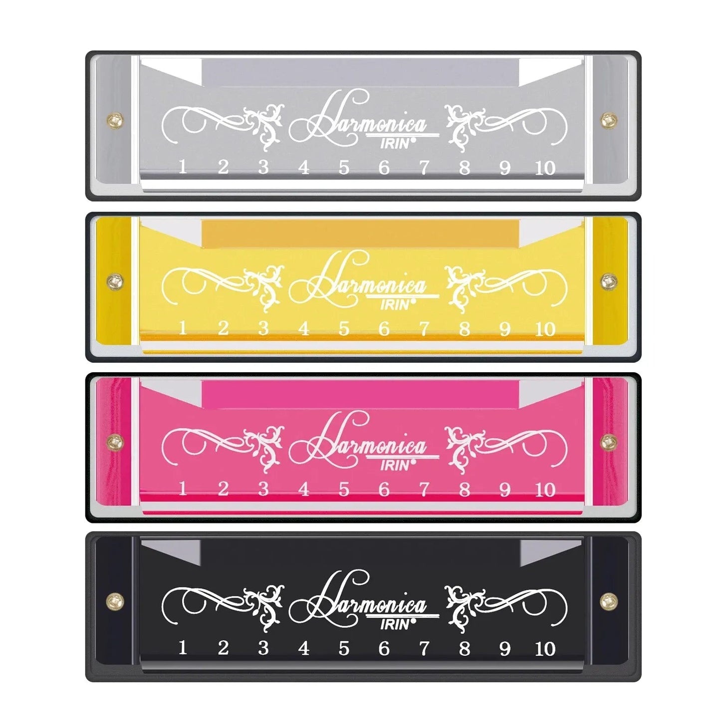 IRIN 10 Hole 20 Tone Harmonica Colorful C Key Harmonica Woodwind Instrument Suitable for Beginners Teaching Playing Gift Wild Frontier Gear LLC