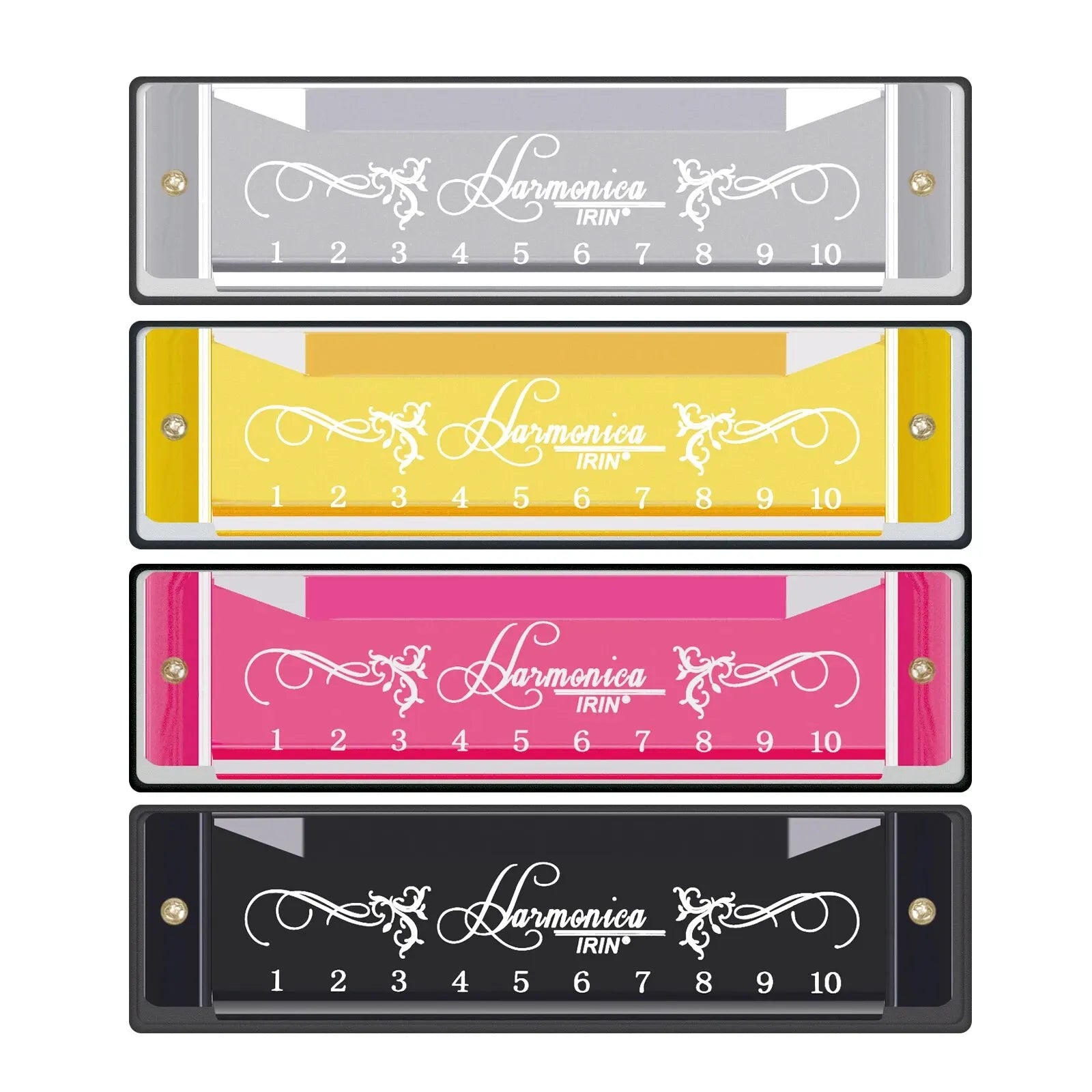 IRIN 10 Hole 20 Tone Harmonica Colorful C Key Harmonica Woodwind Instrument Suitable for Beginners Teaching Playing Gift Wild Frontier Gear LLC