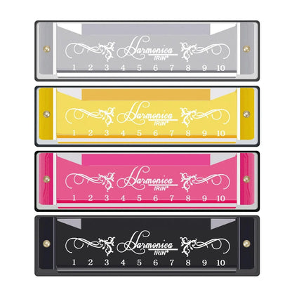 IRIN 10 Hole 20 Tone Harmonica Colorful C Key Harmonica Woodwind Instrument Suitable for Beginners Teaching Playing Gift Wild Frontier Gear LLC