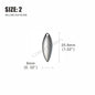 Countbass 50pcs Nickel-Plated Steel Willow Spinner Blades for DIY Fishing Lures - Smooth Finish, Perfect for Tackle Craft - Wild Frontier Gear LLC
