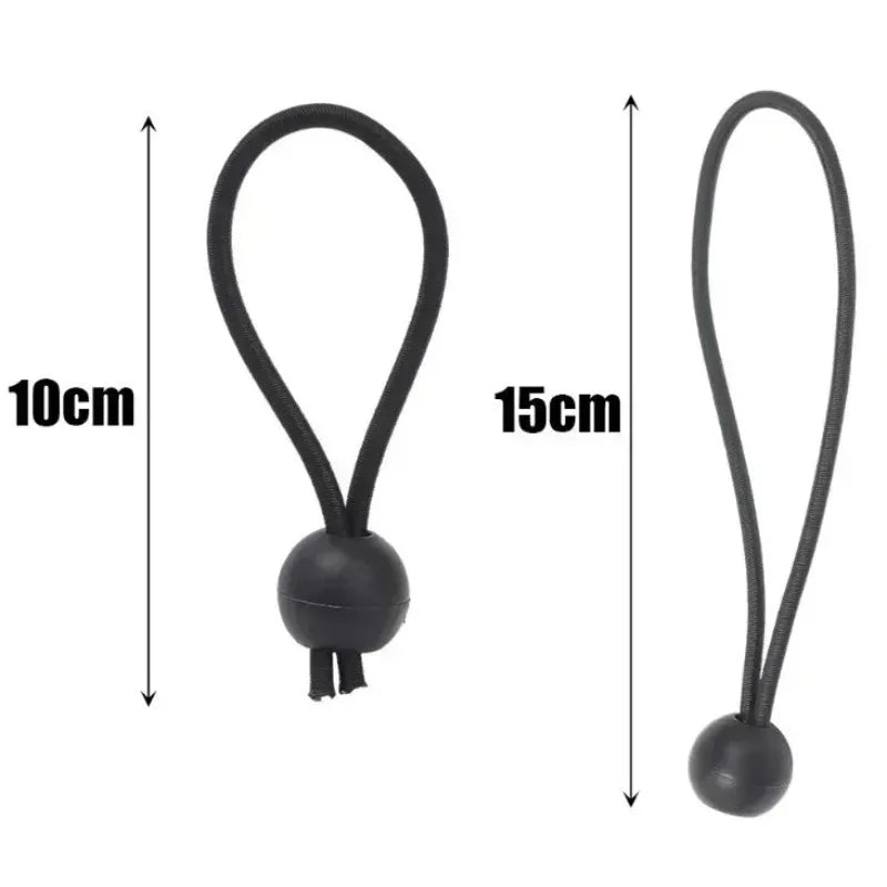 Outdoor Elastic Ball Rope Bungee Cords Portable Tent Fixing Tarpaulin Awning Canopy Heavy Duty Tarp Tie Down for Shelter Cargo Wild Frontier Gear LLC
