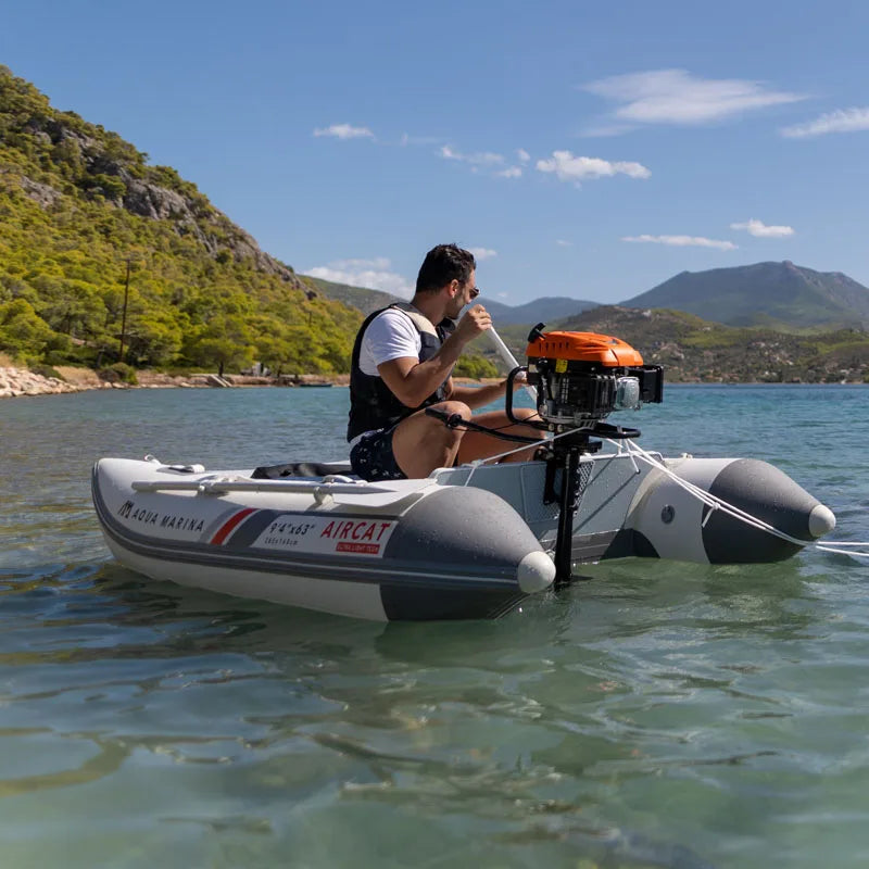 AQUA MARINA inflatable boat AIRCAT double tube drop stitch floor catamaran dinghy raft fishing boat water sport Wild Frontier Gear LLC