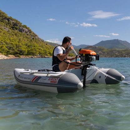 AQUA MARINA inflatable boat AIRCAT double tube drop stitch floor catamaran dinghy raft fishing boat water sport Wild Frontier Gear LLC