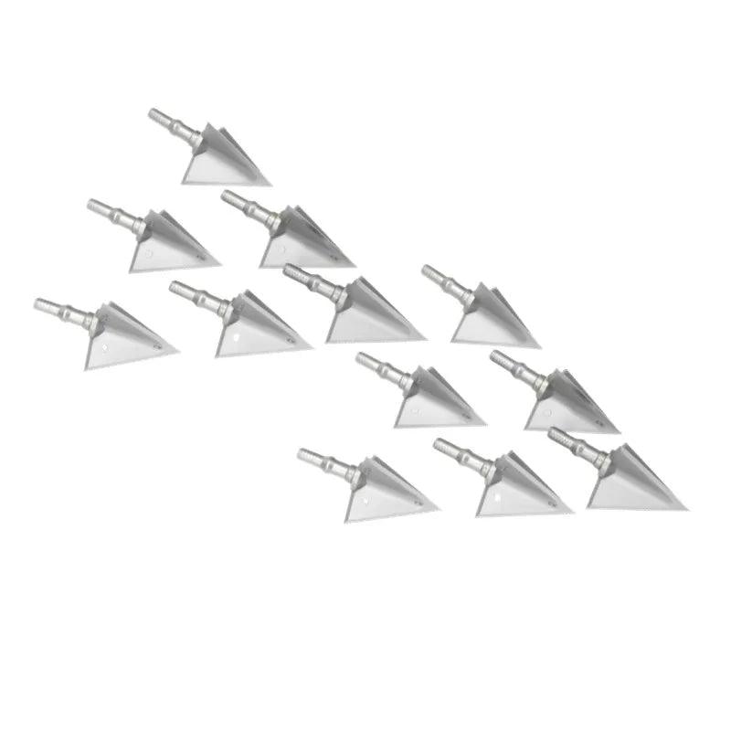 6/12pcs 3 Fixed X3/X5 Tips Archery Broadhead 100 Grain Stainless Alloy Arrowhead Hunting For Shooting Accessories - Wild Frontier Gear LLC
