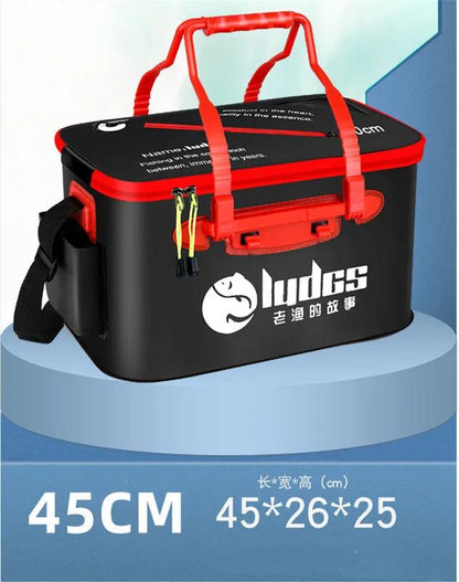 44/50cm Fishing Bucket Fishing Tackle Bag Folding EVA Live Fish Box Hand Outdoor Waterproof Camping Hiking Water Bag Storage - Wild Frontier Gear LLC