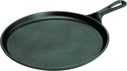 Lodge Seasoned Cast Iron 5 Piece Bundle. 10.5" Griddle, 8" Skillet, 10.25" Skillet, 10.25" Dutch Oven, and 10.25" Lid,Black Wild Frontier Gear LLC