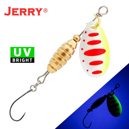 Jerry Spear Ultra-Lightweight Brass Spinnerbait Lures for Perch, Trout, and Bass Fishing - Wild Frontier Gear LLC