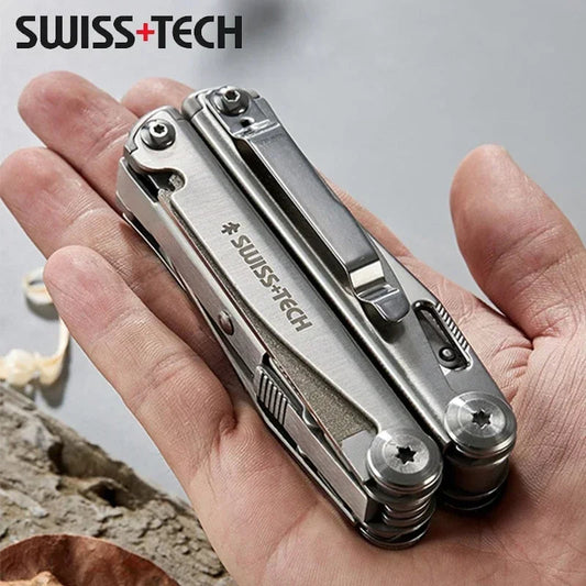 SWISS TECH 18 in 1 Multitool Pliers Folding Multi-functional Combination Tool Pocket Knife Portable EDC Outdoor Equipment Wild Frontier Gear LLC