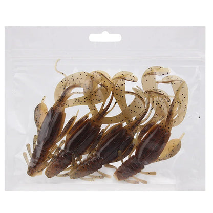 WEIHE 4pcs Beard Shrimp Soft Lure 10cm 10g Fishing Artificial Bait Soft Fishing Lure Simulation Lifelike Prawn Soft Shrimp Bait Wild Frontier Gear LLC