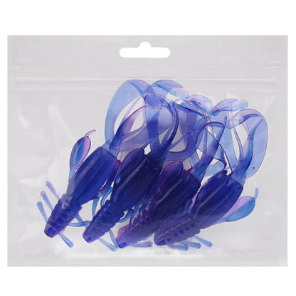 WEIHE 4pcs Beard Shrimp Soft Lure 10cm 10g Fishing Artificial Bait Soft Fishing Lure Simulation Lifelike Prawn Soft Shrimp Bait Wild Frontier Gear LLC