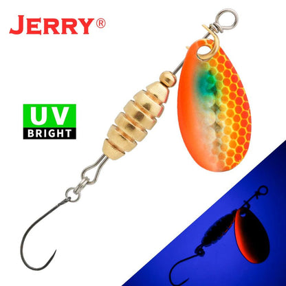 Jerry Spear Ultra-Lightweight Brass Spinnerbait Lures for Perch, Trout, and Bass Fishing - Wild Frontier Gear LLC