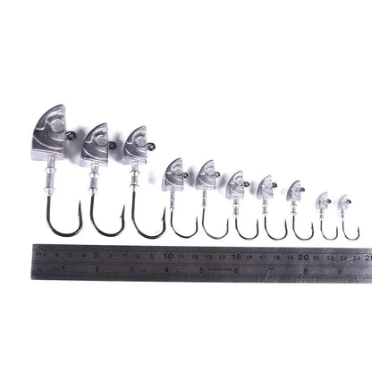 big jig head long hook heavy Triangle Head Hooks  fishing hook soft worm jig Lure Hook Jig Head Fishing Tackle