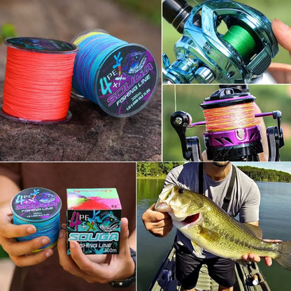 Sougayilang 4 Strands Braided Fishing Line 100M 300M Multifilament Carp Fishing Wire Fishing Accessories Durable PE Line Pesca