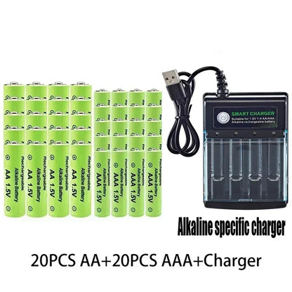 Original Rechargeable Battery 1.5V AA9800mAh+AAA8800mAh+Charger for Computer Clock Radio Video Game Digital Camera AA AAAbattery Wild Frontier Gear LLC