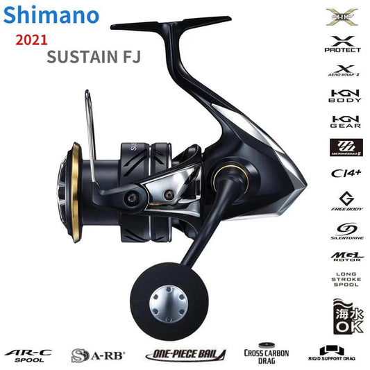 2021 Shimano Sustain FJ Series Saltwater Spinning Reels - Enhanced Performance Fishing Gear - Wild Frontier Gear LLC