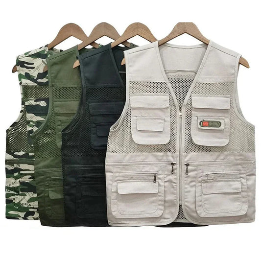 Summer Thin Mesh Vest Leisure Multi-pocket Photography Fishing Vest Mountaineering Tourism Outdoor Sports Breathable Undershirt - Wild Frontier Gear LLC
