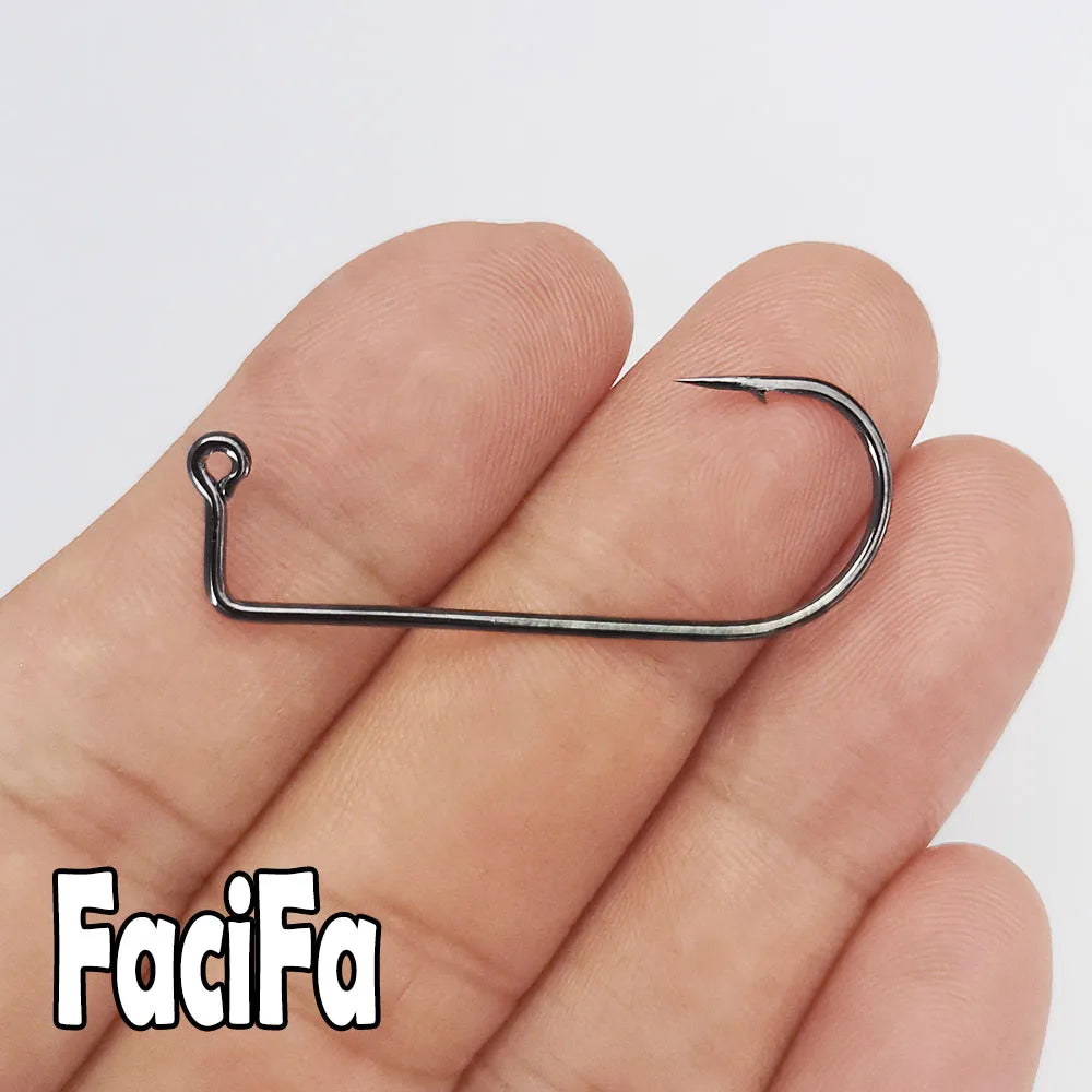 500 pcs 90 Degree Jig Fly Tying Strong Wire Saltwater Freshwater Fish Hook Aberdeen jig fishing size 6 4 2 1 1/0 to 4/0#