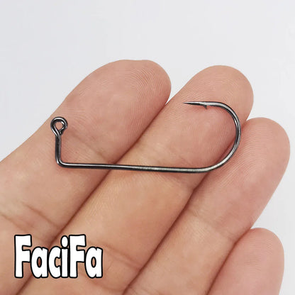 500 pcs 90 Degree Jig Fly Tying Strong Wire Saltwater Freshwater Fish Hook Aberdeen jig fishing size 6 4 2 1 1/0 to 4/0#
