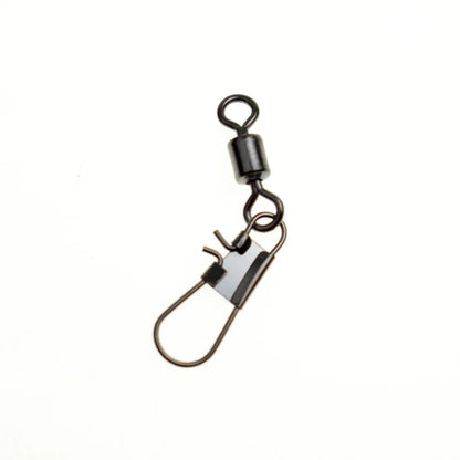 50pcs Fishing Swivels Interlock Snap Pin Ball Bearing Swivel Rolling Solid Rings Connector