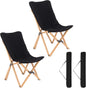 Camping Chairs 2 Pack Folding Beach Chairs for 330lbs, Outdoor Butterfly Chair, Portable Lawn Chairs for Picnic Fishing Hiking