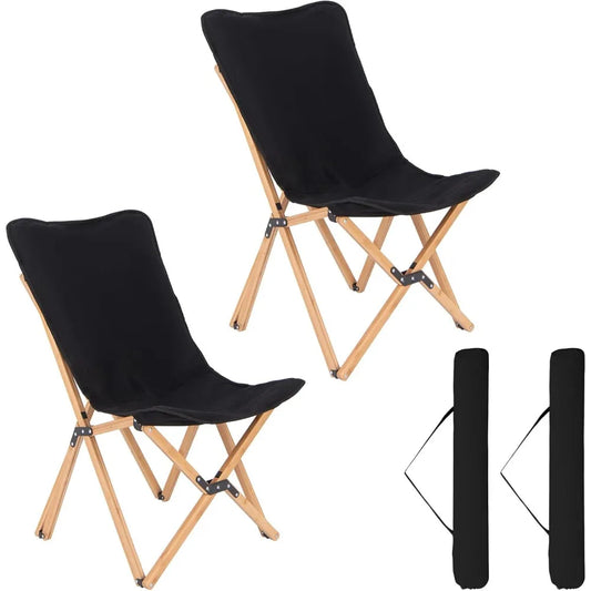 Camping Chairs 2 Pack Folding Beach Chairs for 330lbs, Outdoor Butterfly Chair, Portable Lawn Chairs for Picnic Fishing Hiking
