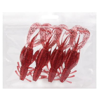 WEIHE 4pcs Beard Shrimp Soft Lure 10cm 10g Fishing Artificial Bait Soft Fishing Lure Simulation Lifelike Prawn Soft Shrimp Bait Wild Frontier Gear LLC