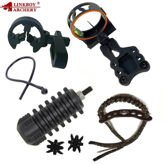 Compound Bow Upgrade Kit 6pcs In One with Sight Arrow Rest Stabilizer Wrist Sling String Silencer Wrench Orignal - Wild Frontier Gear LLC