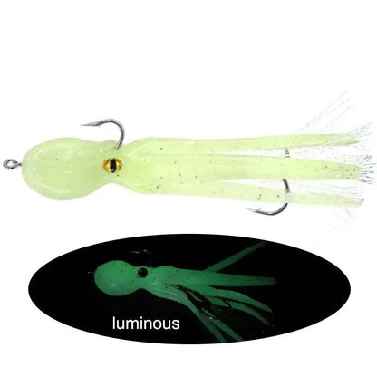 22g Silicone Octopus Double Hook Fishing Lure Baits - Triple Jig Sinking Swimbaits for Bass, Trout, and Shad - Wild Frontier Gear LLC
