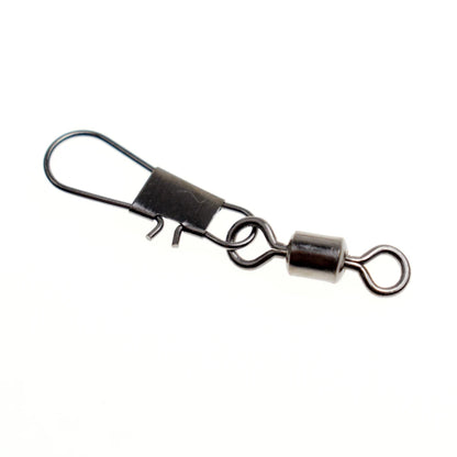 50pcs Fishing Swivels Interlock Snap Pin Ball Bearing Swivel Rolling Solid Rings Connector