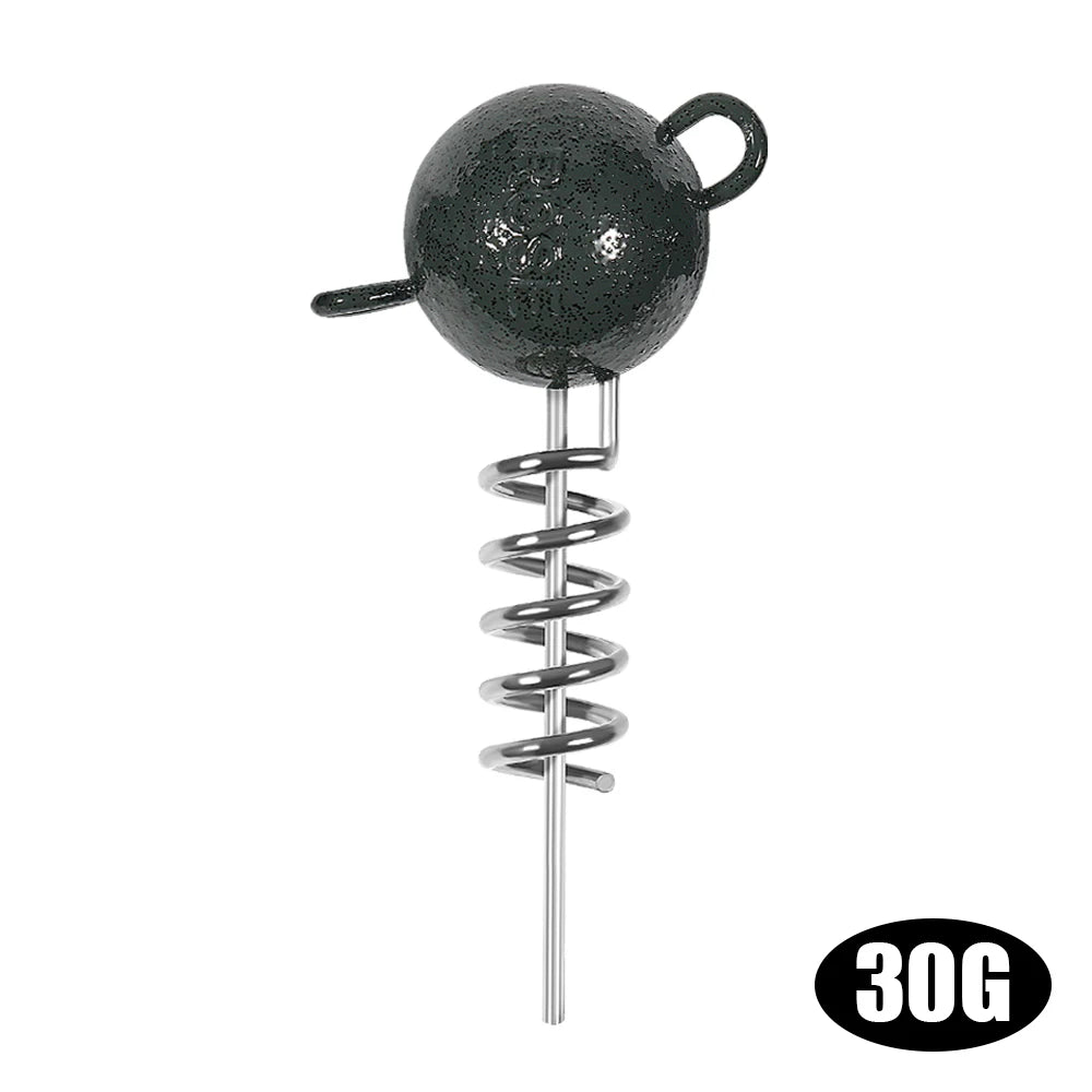 Rosewood Screw Jig Head For Soft Lure 7g 10g 15g 20g 25g 30g 50g With Screw Spiral Sinker Weight Rubber Fish Fishing Equipment Wild Frontier Gear LLC