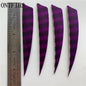 24 Pcs ONTFIHS 4Inch Fletching Arrow Striped Shield Cut Turkey Feather Archery DIY Hunting Accessories - Wild Frontier Gear LLC
