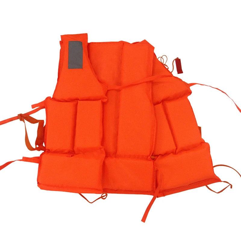 New Orange Adult Childen Foam Flotation Swimming Life Jacket Vest With Whistle Boats Fishing Vest Swimming Drifting Vest - Wild Frontier Gear LLC