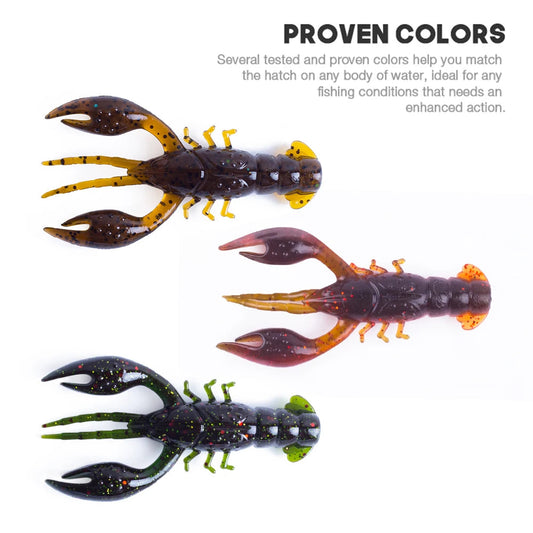 Hanlin Floating 65mm 4g Crawfish Larvae Soft Silicone Bait Jigs Wobbler Worms Fishing Lures Artificial Swimbait Bass Pike Tackle Wild Frontier Gear LLC