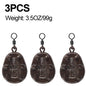 3Pcs Drop shot Carp Fishing weight Carp sinker with swivel for Catfish Surf Trolling jig lure fishing Tackle  2/2.5/3/3.5/4OZ