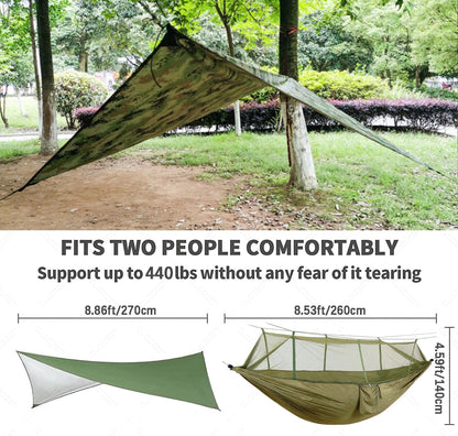 Anti Outdoor Camping Hammock With Mosquito Net And Rain Tent Equipment Supplies Shelters Camp Bed Survival Portable Hammock Wild Frontier Gear LLC
